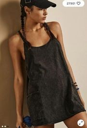 NEW! $60  HOT SHOT MINI DRESS Black Gray TieDye LARGE Shorts