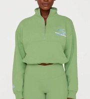 Set Active Green Half Zip Pullover