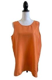 Diane Von Furstenberg Vintage Silk Tank Top Orange Women’s US Size Large