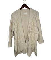 Zadig & Voltaire Size M/L Mount Cable-Knit Open Cashmere Blend Cardigan