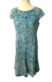 Bob Mackie vintage pure silk floral chiffon style dress size 10