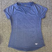 Everlast Blue V-Neck Short Sleeve Exercise Top