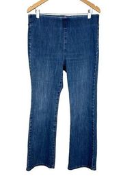 Soft Surroundings The Ultimate Denim Pull‎ On Boot Cut Jeans Womens Large Blue