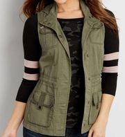 Maurices Cargo vest with hood