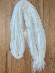 White ruffles scarf