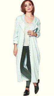 One Teaspoon Revolve NWT Le Hustle Long Coat Duster in Sage Green She Wolf XS