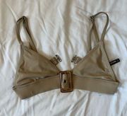 Pretty Little Thing Tan Bikini Top