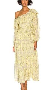 the Label Kaylani Dress in Yellow Grey Floral size Large (L)