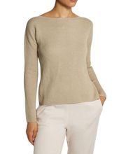 MaxMara Ciro Sweater Women's Small Beige Long Sleeve Boat Neck Pullover Casual