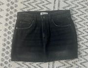 Black Denim Skirt