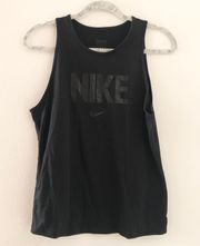 Nike Dri Fit Workout Sports Muscle Tank Black Small