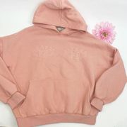Adika Pink Eyes Novelty Graphic Trendy Pullover Oversized Hoodie Sweatshirt Pink