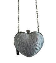 RSVP Women's Love Heart Shape Rhinestone Clutch Crystal Evening Party Purse