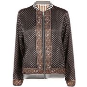 Reversible Paisley Print Satin Damen Bomber Jacket Women's Size XS