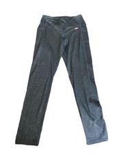 Women's Sketchers Charcoal Gray Gym Activewear Leggings Size Med GUC #0093