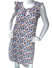 Roberta Roller Rabbit Womens Size XS Dress Keyhole Front Sleeveless Toucan Print