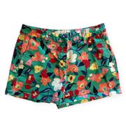 -Flower print Shorts-2 side pockets-zips in front-EUC-Sz 2