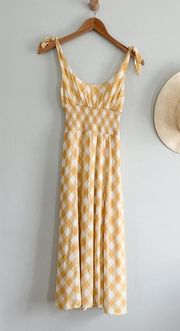 Reformation | Darby Dress in Bodie | Yellow/White Gingham | Sz XS