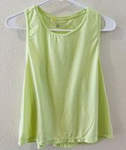 Highlighter Yellow Breathable Sleeveless Athletic Tank Top