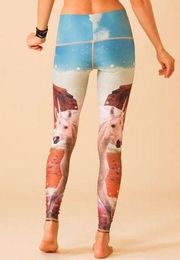 Teeki Unicorn Wrangler Hot Pants High-Rise Desert Sky Nature Skinny Yoga Pants S