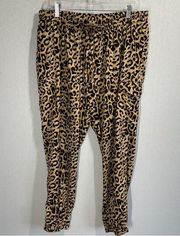 Nicki Minaj Leopard Cargo Joggers in Size XL