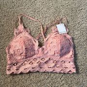 Lace Bralette Light Pink Size Small NWT