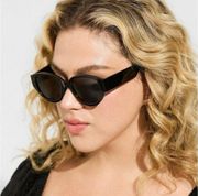 Torrid Black Angular Cateye Smoke Lens Sunglasses Sz.OS NWT