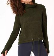 Green Restful Boucle Funnel Neck Pullover Sweatshirt Women’s XS