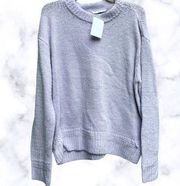 Double Zero Knit Sweater Pullover Top Blouse Gray