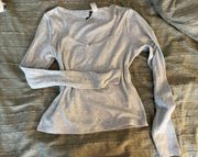 Grey Knit Long Sleeve Top