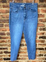 Time and Tru Medium Wash Blue Denim High Rise Skinny Jeans Women's Size 16