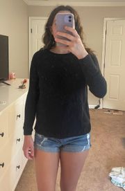 black sweater