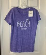 NWT Gear for Sports Sandals Barbados Purple “Beach” Tee size M