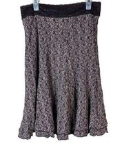 Cabi brown lace skirt size small