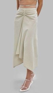 Proenza Schouler gingham tie-front midi skirt size 8