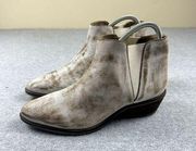 Diba True Ankle Boots Womens Size 7 Leather Slip On Western Boho Comfort Basic