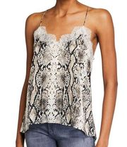 Cami NYC The Racer Charmeuse Snake Tank Top Silk XS