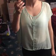 Mint Sheer Top