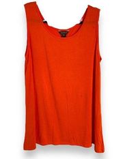 Multiples Womens Tank Sz PXL Petite XL Orange Ginger Tunic Long NEW