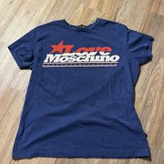 Red, White and Blue with stars love moschino shirt