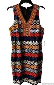 LAUNDRY by SHELLI V-Neck Tribal Embroidered Dress