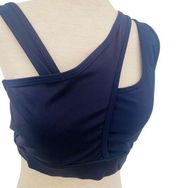 Laundry by Shelli Segal Crossover Removable Strap Sports Bra Size Large Navy J23