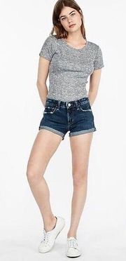 Jean Shorts Relaxed Low Rise Shortie Rolled Hem 2
