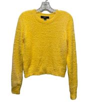 Forever 21  Fuzzy Sweater Crop Top Yellow Size Medium New With Tags