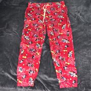 Women’s size 12/14 L Red Mickey and Minnie pajama pants