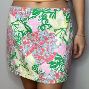 Lilly Pulitzer  Callie Mini Mariposa Floral Flower Print Pattern Ruffle Skirt