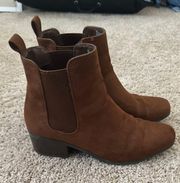 Boutique Suede Brown Booties