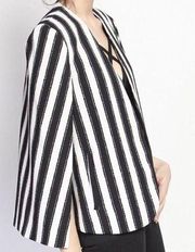 Jealous Tomato Cape Womens Size Small Blazer Jacket Striped Black White