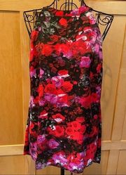 BB Dakota red and pink floral sleeveless Top XS