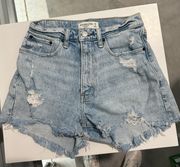 Abercrombie & Fitch High Rise Denim Shorts